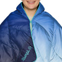 Rumpl Travel Puffy Blanket - Burning Blue Fade Travel Puffy Blanket - Burning Blue Fade | Rumpl Blankets For Everywhere Printed Travel