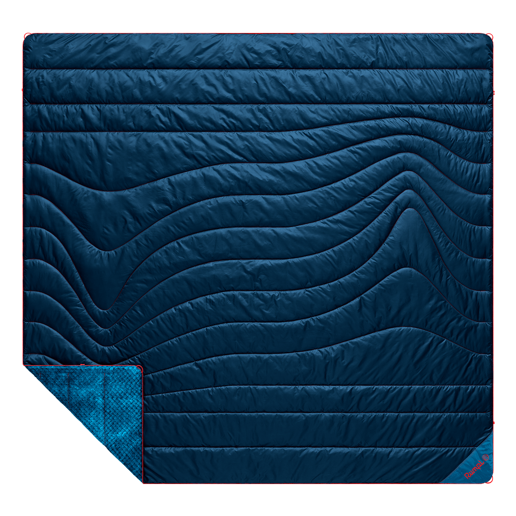 Rumpl Fleece Puffy 2 Person Blanket - Deepwater Fleece Puffy 2 Person Blanket - Deepwater | Rumpl Blankets For Everywhere Solid Fleece Puffy