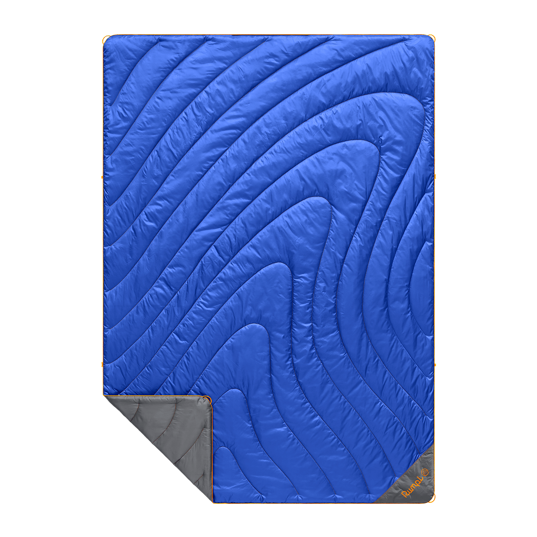 Rumpl Original Puffy Blanket - Burning Blue Original Puffy Blanket - Burning Blue | Rumpl Blankets For Everywhere Solid Original