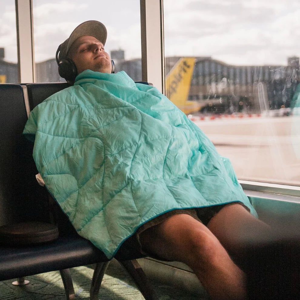 Rumpl Travel Puffy Blanket - Seafoam Travel Puffy Blanket - Seafoam | Rumpl Blankets for Everywhere Solid Travel