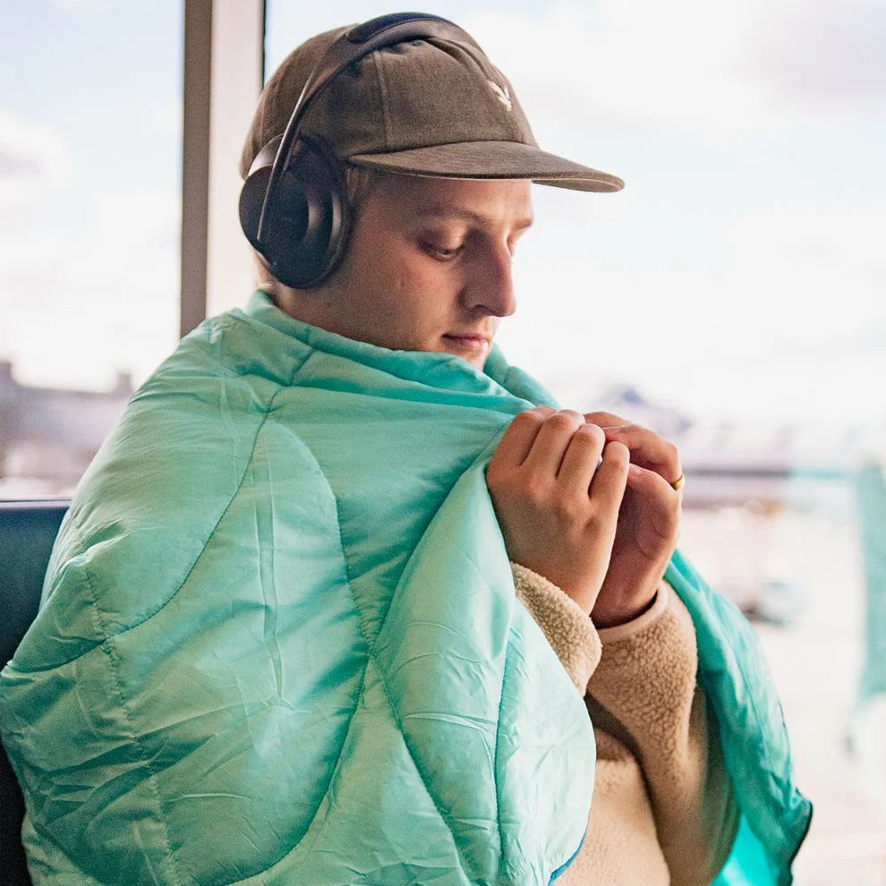 Rumpl Travel Puffy Blanket - Seafoam Travel Puffy Blanket - Seafoam | Rumpl Blankets for Everywhere Solid Travel