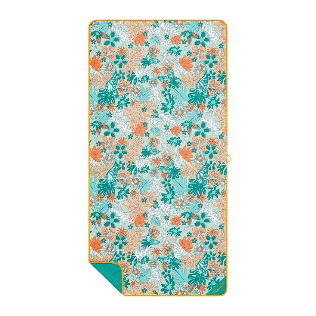 Rumpl Tech Towel - Aqua Tropics Tech Towel - Aqua Tropics | Rumpl Blankets For Everywhere Tech Towel