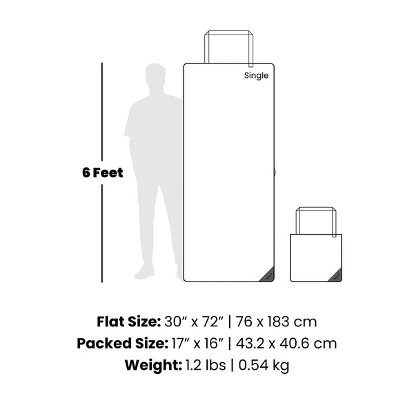 Rumpl Tech Towel Tote - Aqua Outer Banks Tech Towel Tote - Aqua Outer Banks | Rumpl Blankets For Everywhere Tech Towel