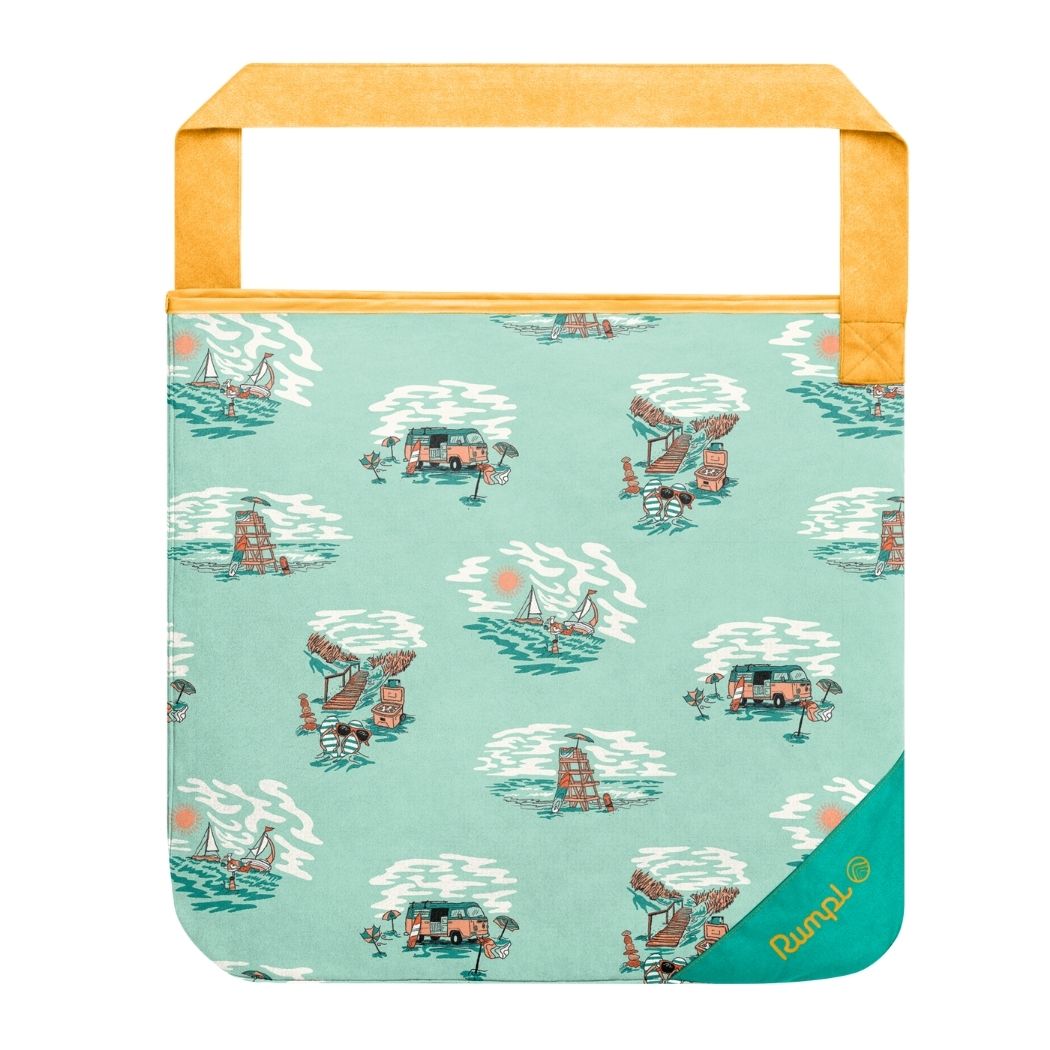 Rumpl Tech Towel Tote - Aqua Outer Banks Tech Towel Tote - Aqua Outer Banks | Rumpl Blankets For Everywhere Tech Towel