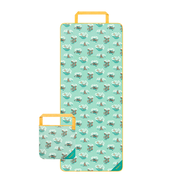 Rumpl Tech Towel Tote - Aqua Outer Banks Tech Towel Tote - Aqua Outer Banks | Rumpl Blankets For Everywhere Tech Towel