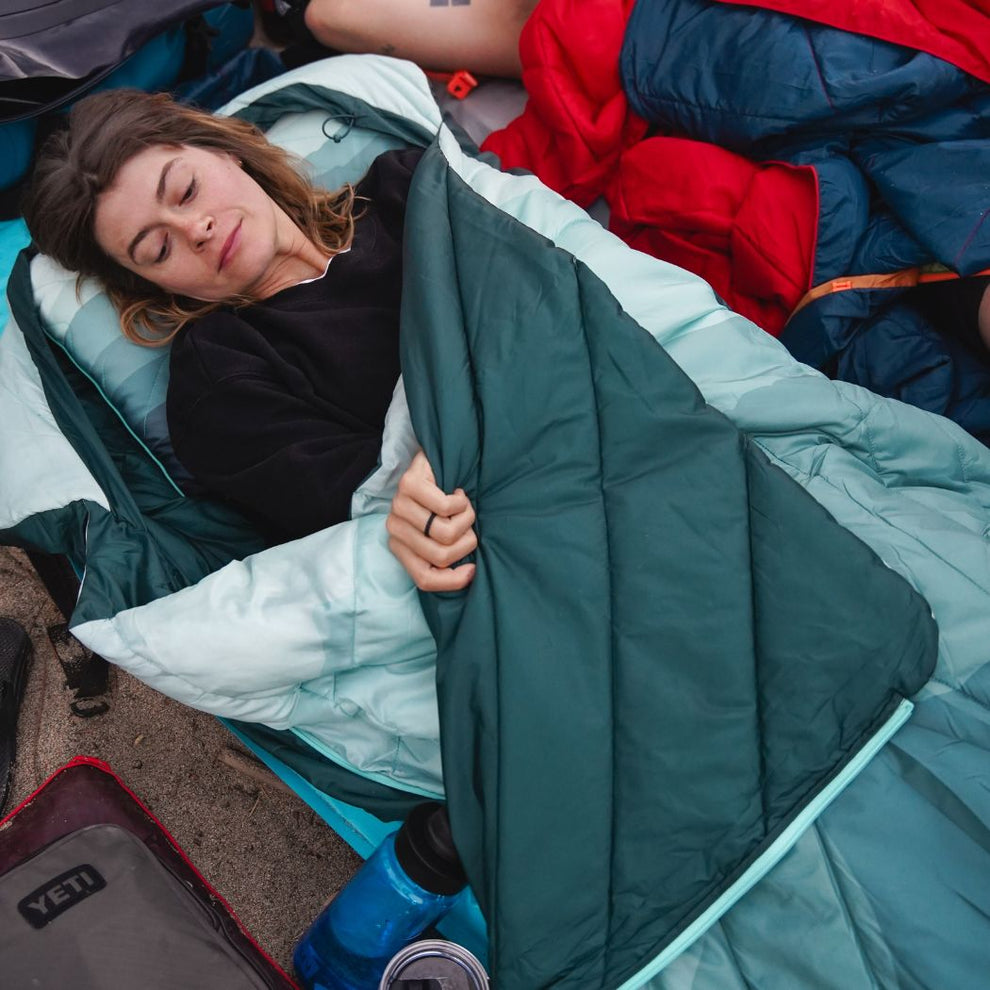 Rumpl Wrap Sack 20° Sleeping Bag - Cascade Fade The Wrap Sack 20° Sleeping Bag - Cascade Fade | Rumpl  Wrap Sack