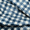 Sherpa Puffy Blanket - Navy Gingham